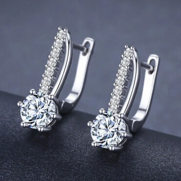 NEW STERLING Silver Luxury Earrings - Picture 1 of 3